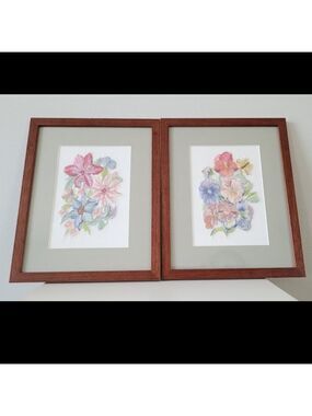2 Crewel Floral Framed Decor Pieces From Angelas Papercrafts